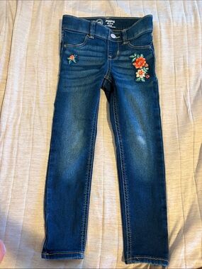 wonder nation Dark Blue Floral Embroidered Jeggings